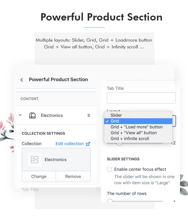 A powerful product block
