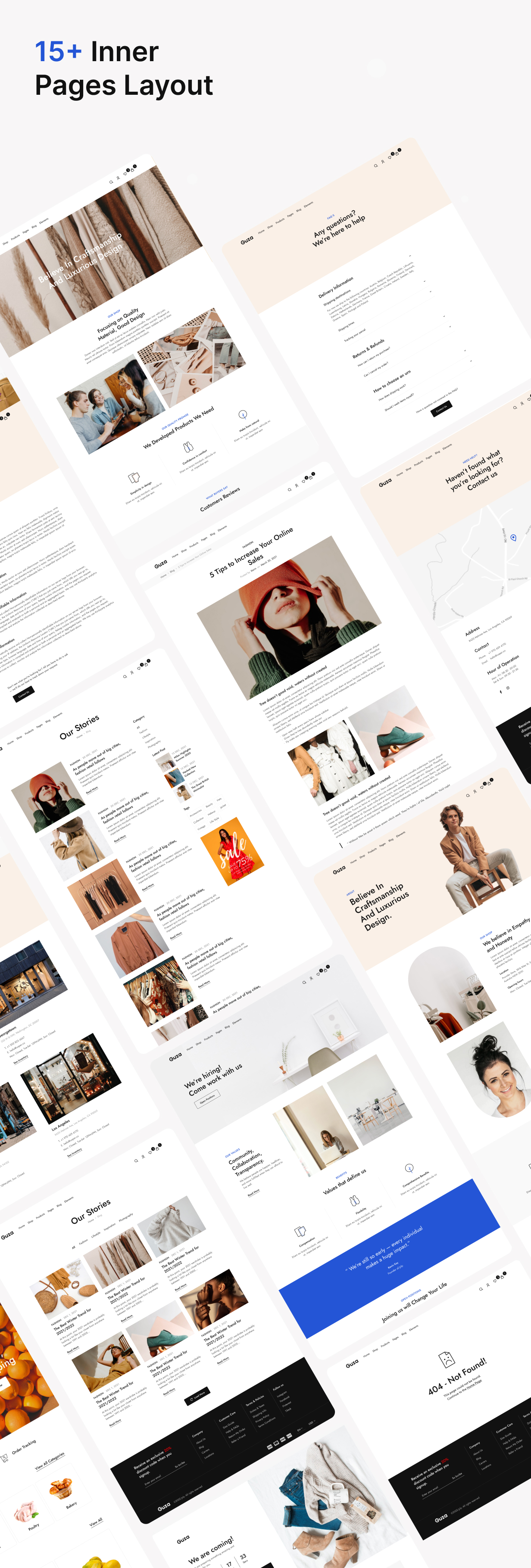 Internal page layout