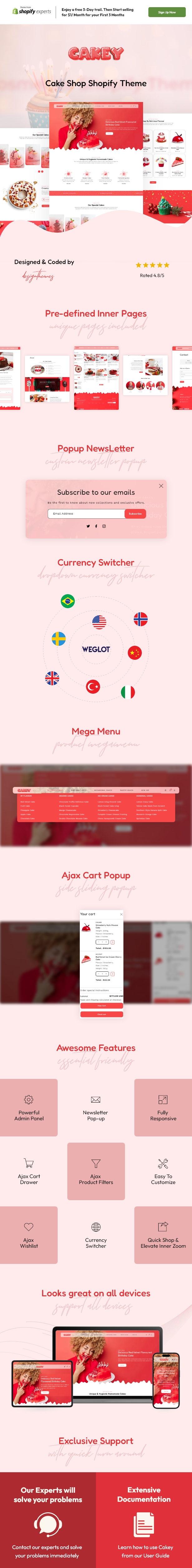 Cakey - Cake Shop Shopify Theme - 1