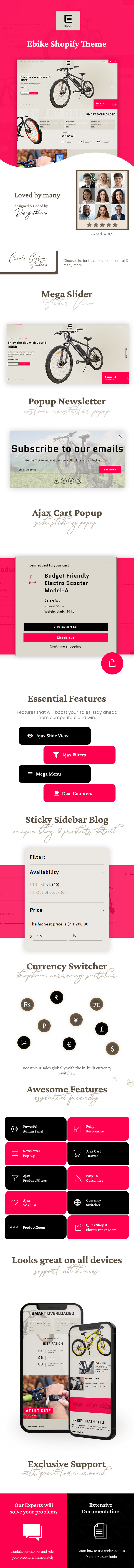Ezyrider - Electric Bicycle Shopify Theme - 1