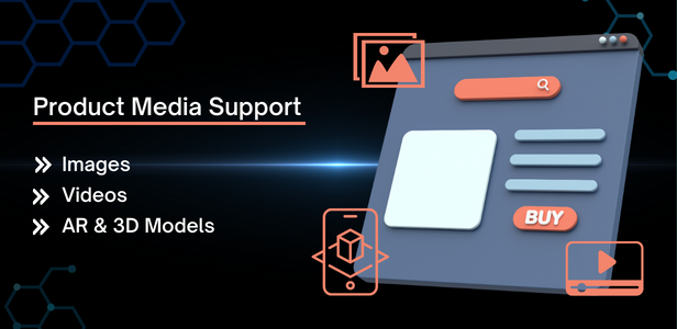 New99 - Shopify Design Templates Product Media Support, Images, AR, 3D Models, 360