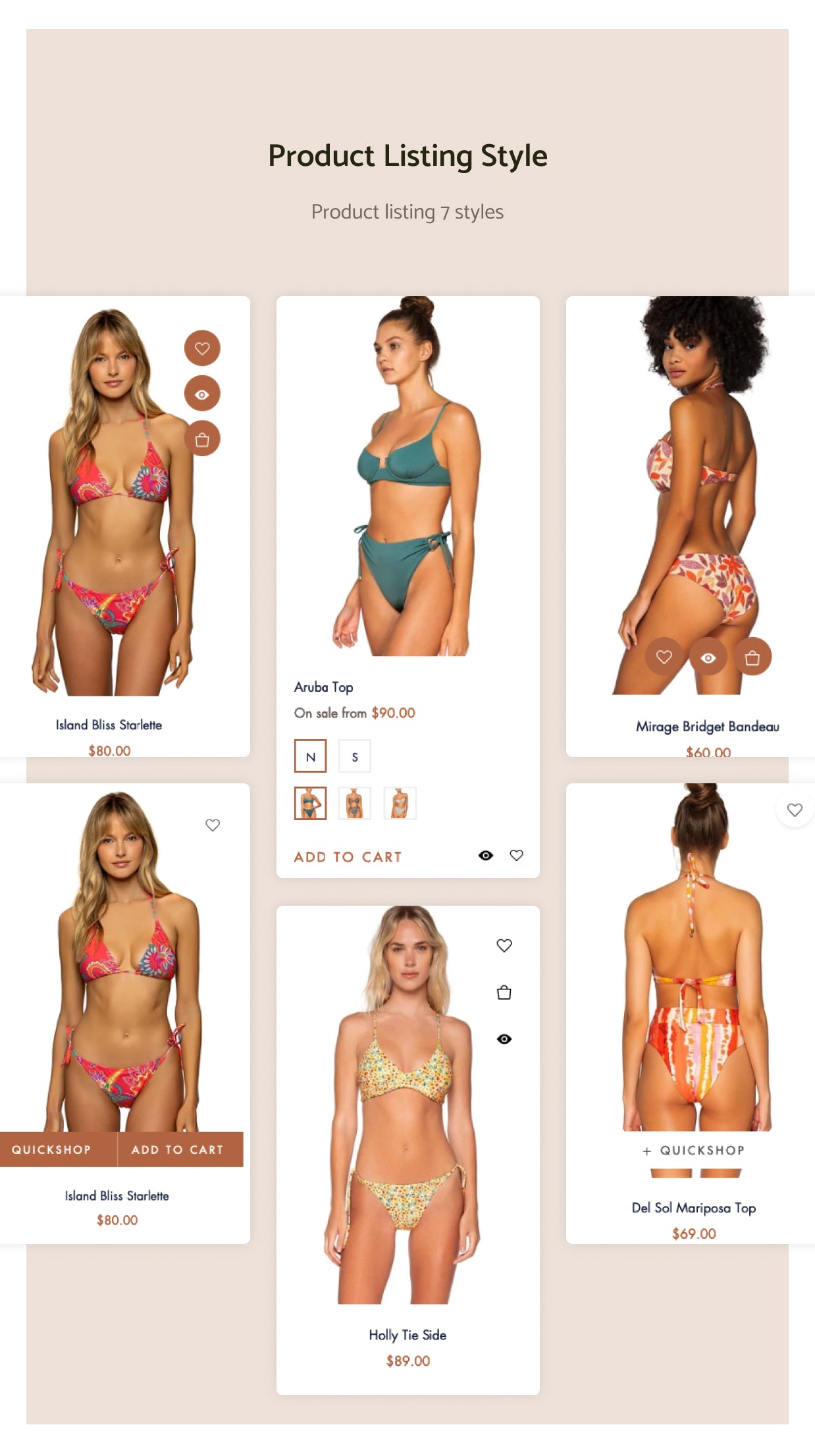 List of products