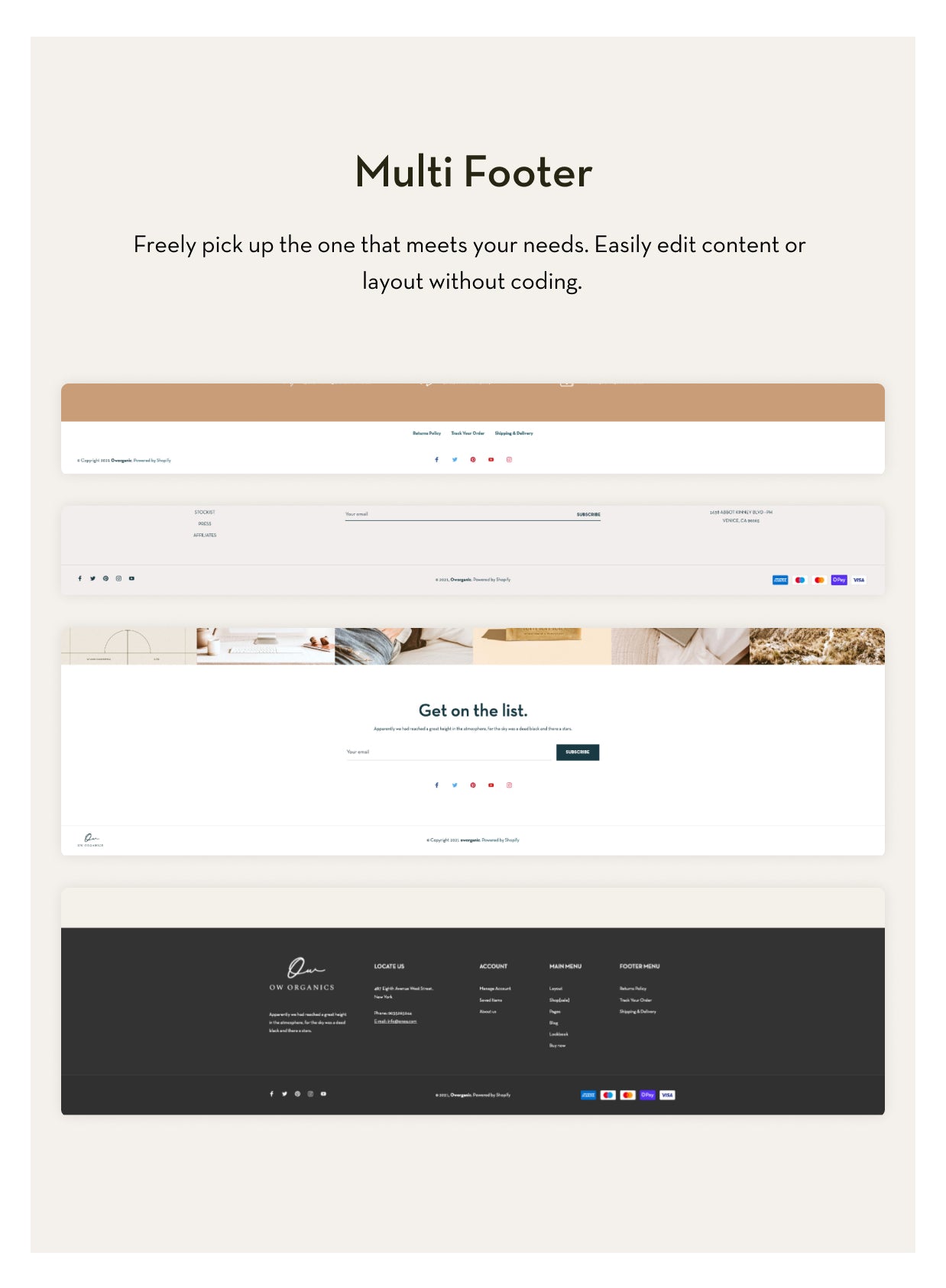Multiple footer