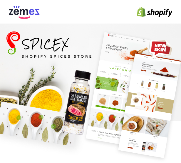 SpiceX - Condiment and Spices Shopify Online Store Design - 1