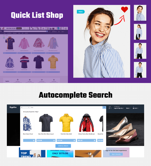 quickshop and automatic offer search