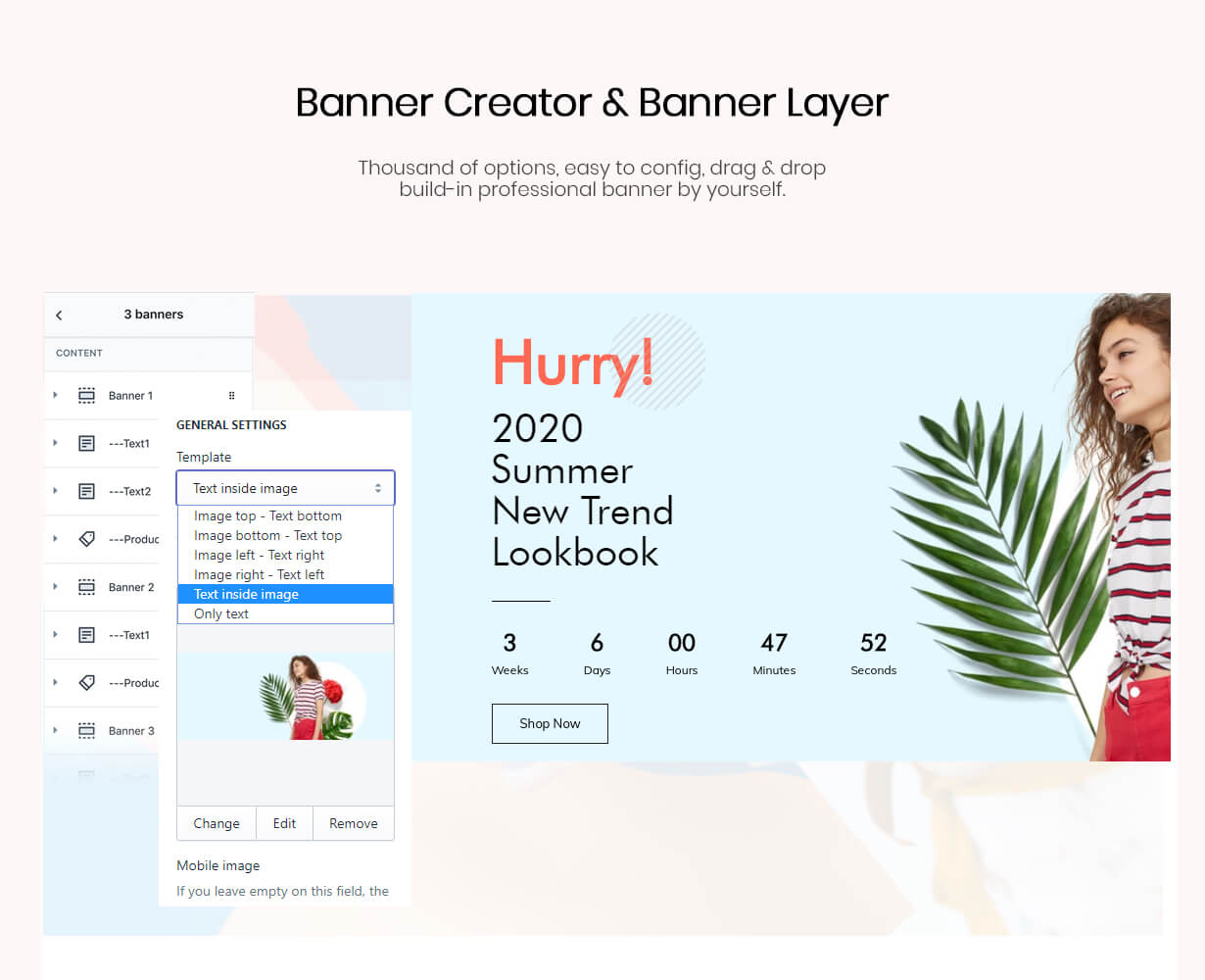 The Banner Creator Pro section