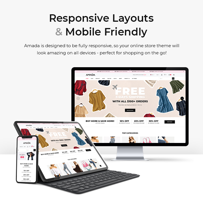 Multi-functional clothing store Shopify 2.0 theme