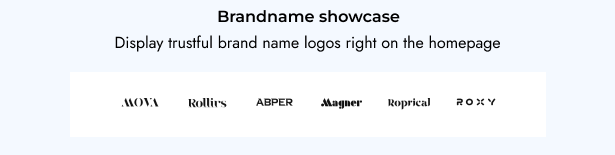 Brand name showcase