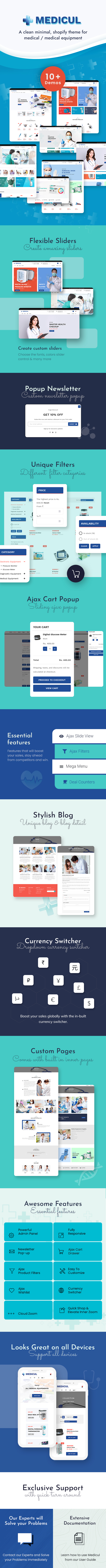 Medicul - E-commerce and medical pharmacies, Shopify theme for drug stores - 1
