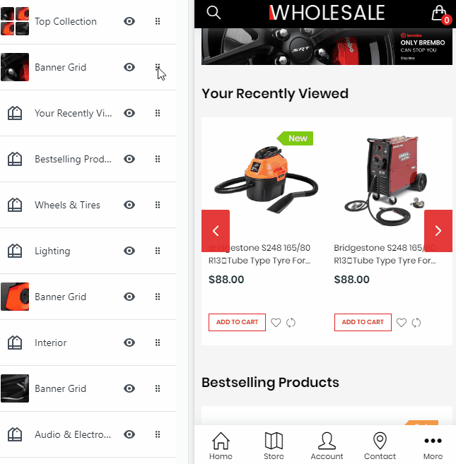 Shopify wholesale section