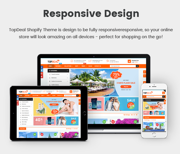 TopDeal - A multipurpose Shopify theme with drag and drop section builder
