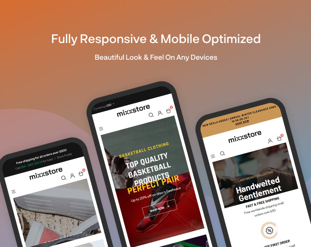 Fully responsive and optimized for mobile
