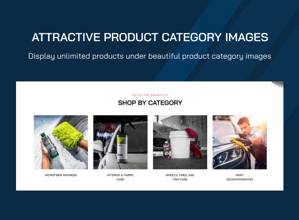 Attractive images of a product category