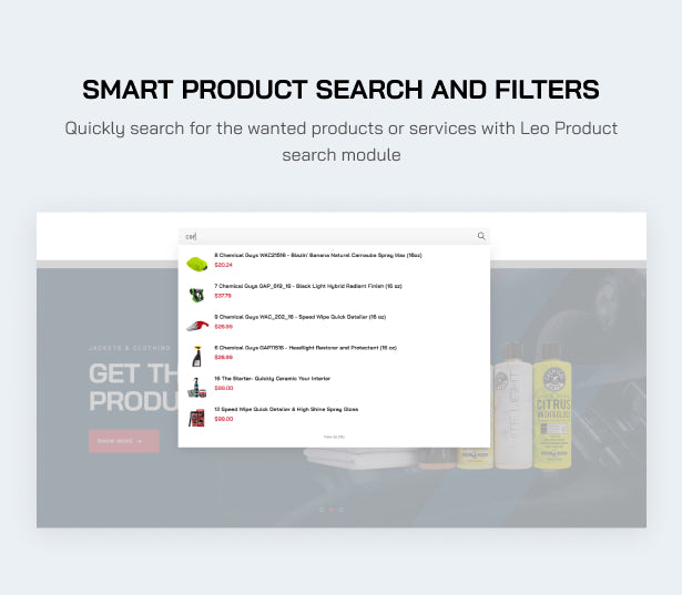 Smart product search and filters