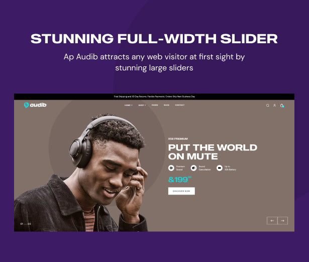 Awesome full width slider