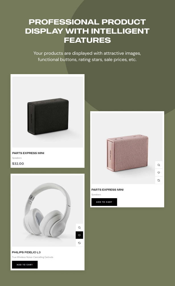 Professional product display with smart features