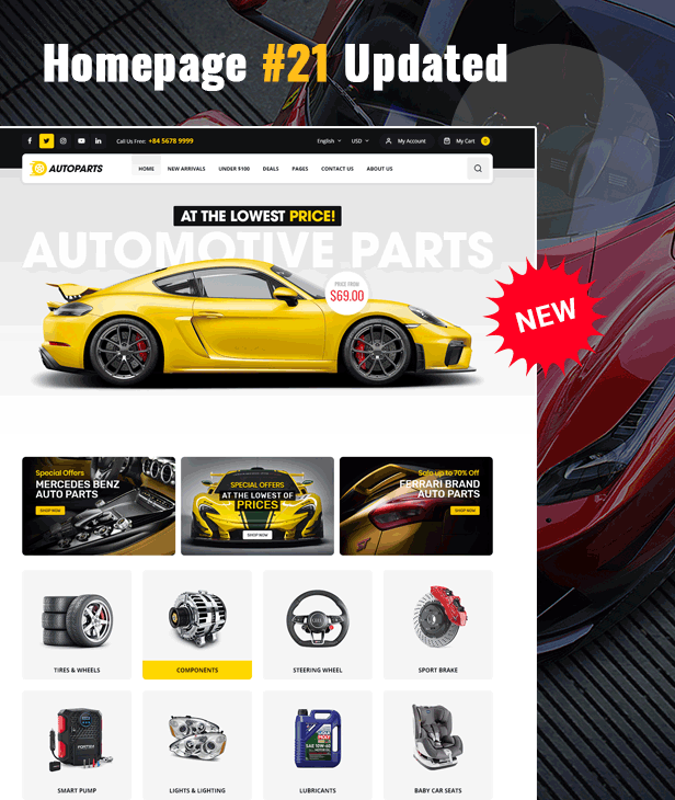 Autorparts - Versatile Shopify themes with ready-made parts