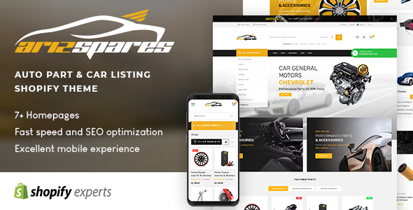 Azirspares - Auto Part & Car Listing Shopify Theme