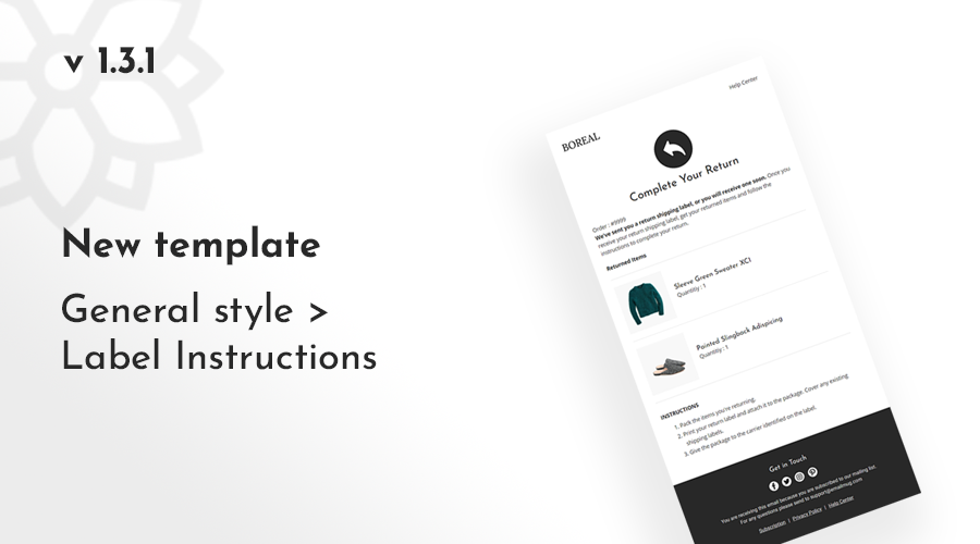 Boreal - Shopify + email template