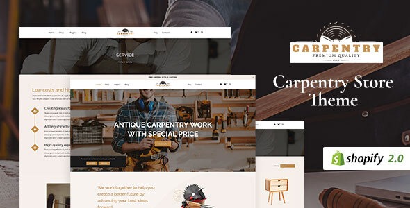 Carpentry - Wood Product Store Shopify Theme