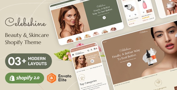 Celebshine - Premium Shopify Theme for Beauty Cosmetics & Skincare