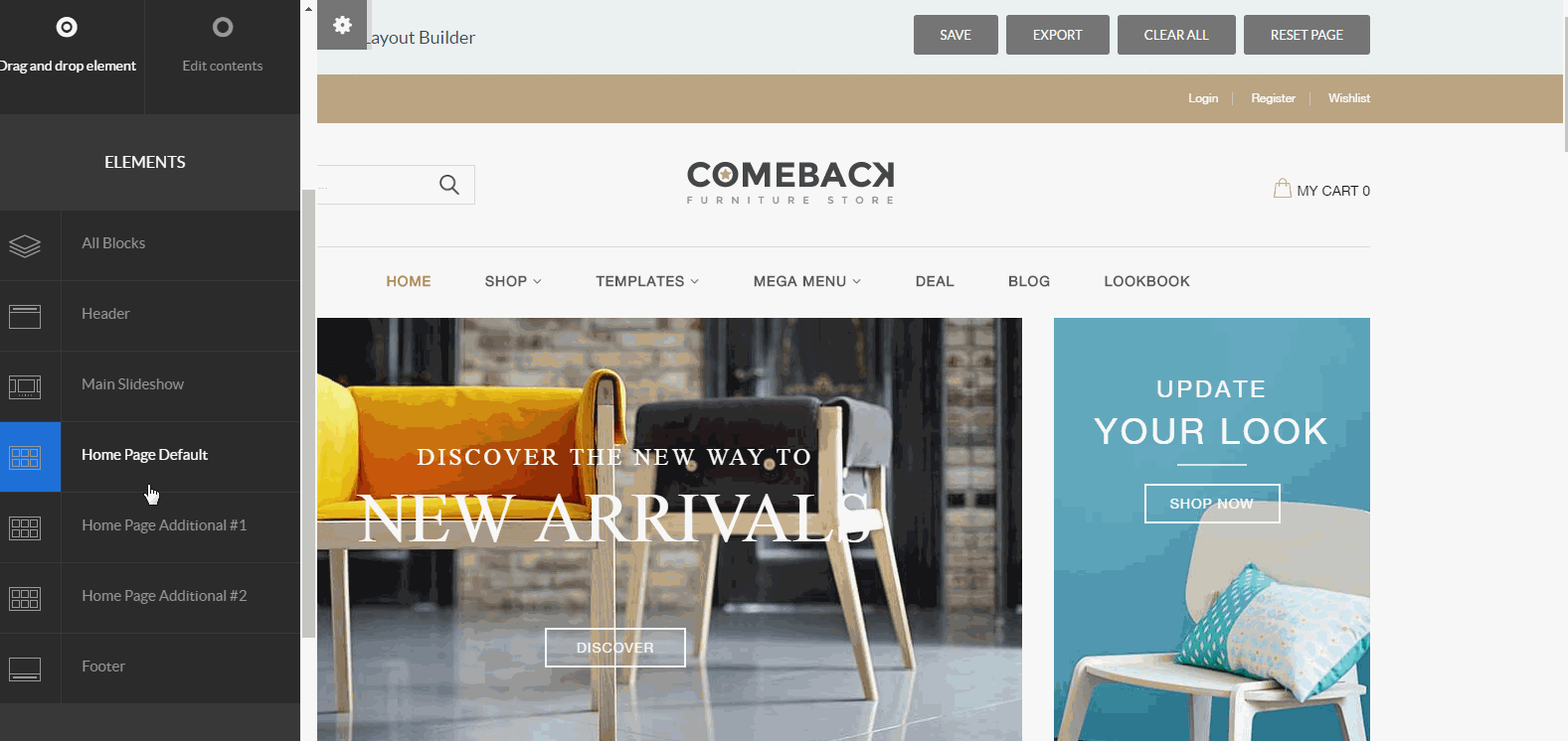Shopify Comback - Page Builder