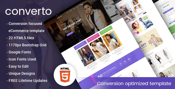 Converto - Conversion Optimized eCommerce HTML5 Template