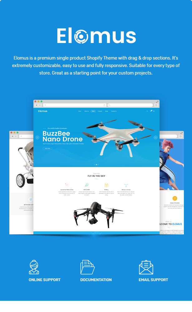 A single product on the shopify theme