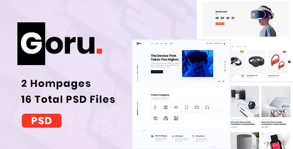 GORU - eCommerce PSD Template.