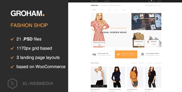 Groham - Fashion eCommerce PSD template