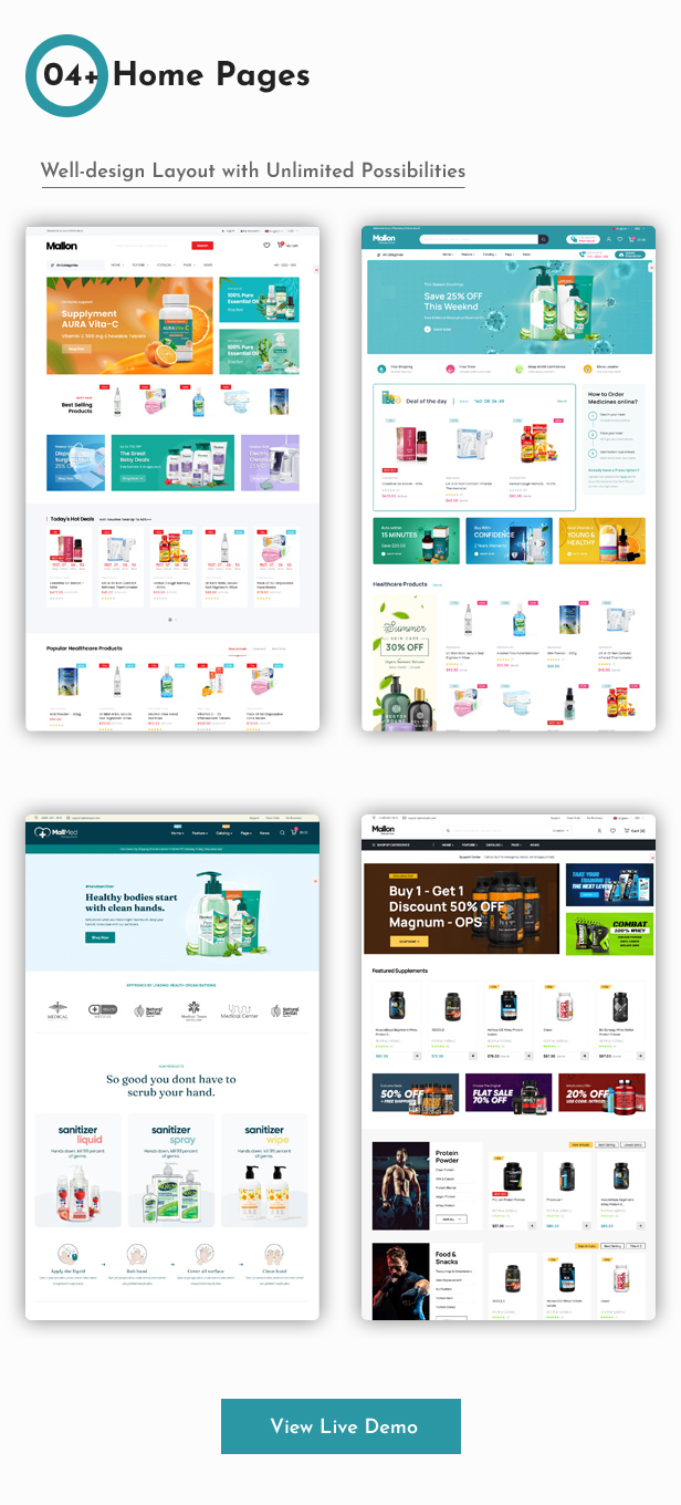Mallon - Medical Shop, Health Shop eCommerce Shopify Theme