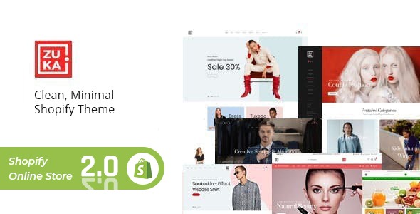 Minimal Shopify Theme - Zuka