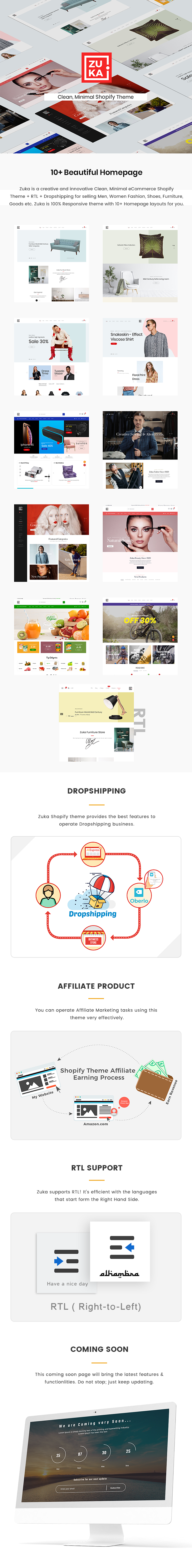 Shopify Minimal Design - Zuka - 2