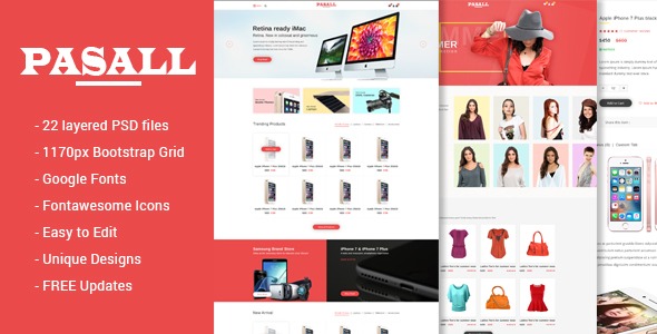 Pasall - Modern eCommerce PSD template