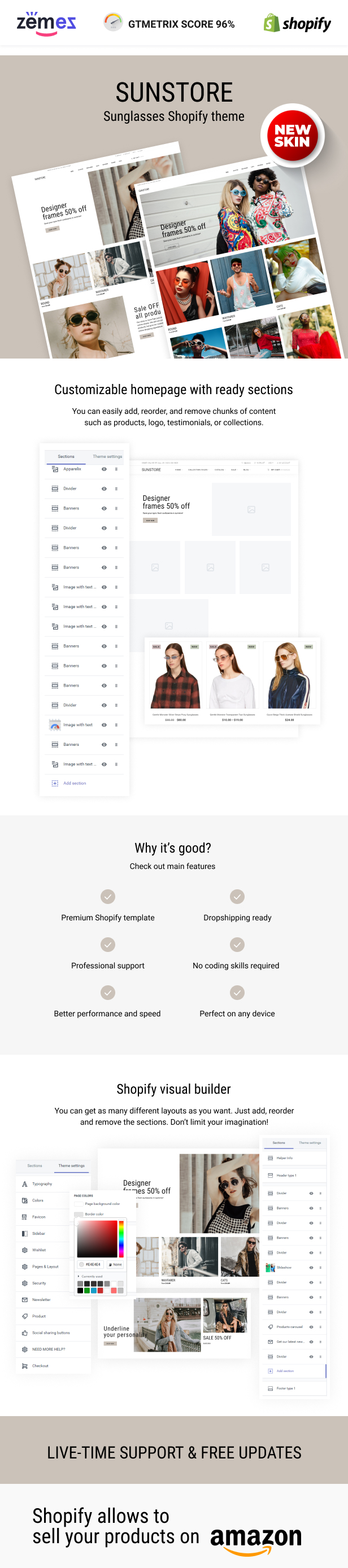 Sunstore - Sunglasses Responsive Shopify Theme - 1
