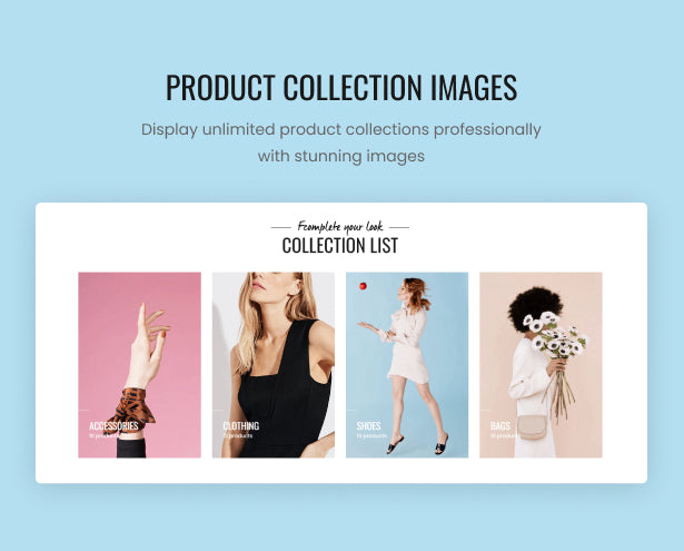 Photos from a collection of products