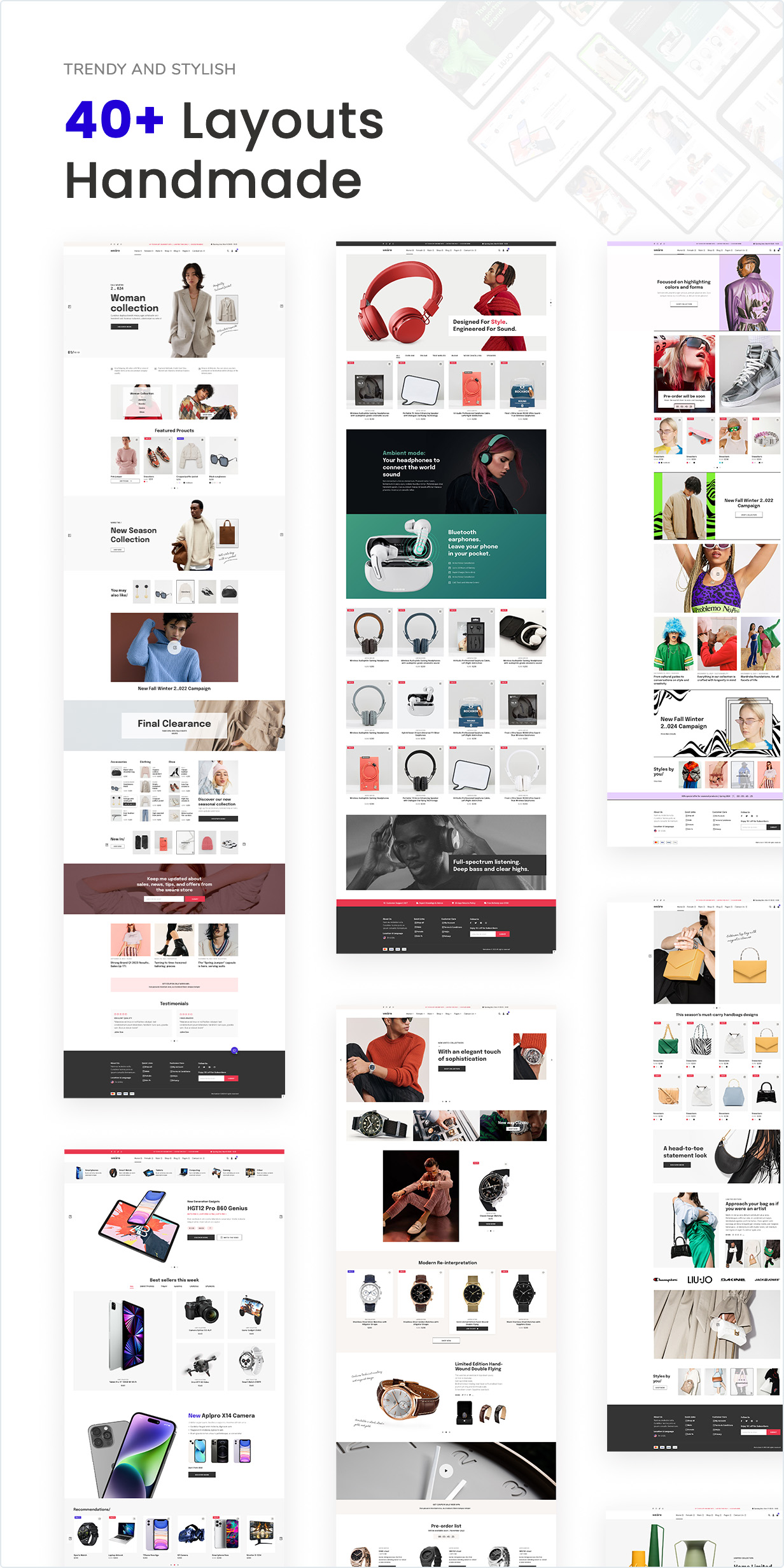45+ handmade layouts