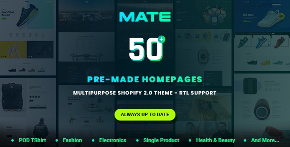 Mate - Multipurpose Shopify 2.0 Theme