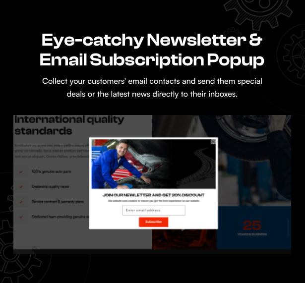 Jump to the newsletter and email subscription