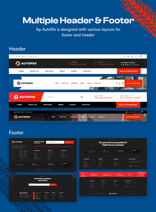 Multiple header and footer   