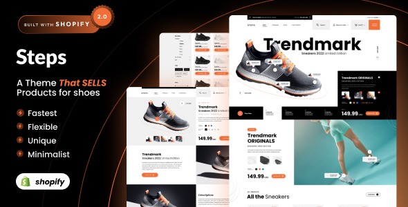 Steps - Sports Shoes, Footwear Shoes Shopify 2.0 Theme