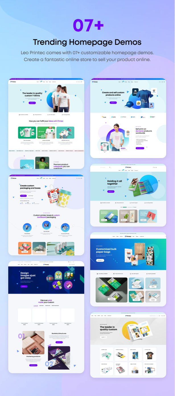 07+ popular homepage demos