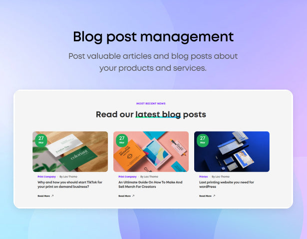 Managing blog posts
