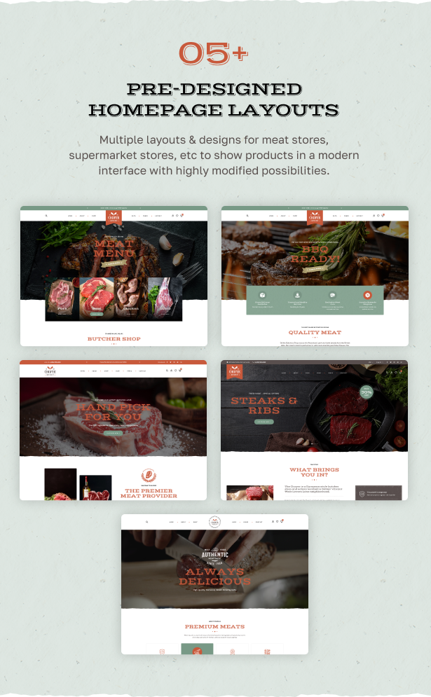 05+ pre-designed home page layouts 