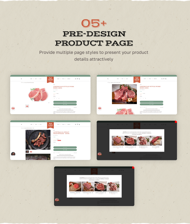 05+ pre-designed product page