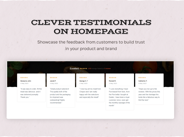 Smart recommendations on the home page 