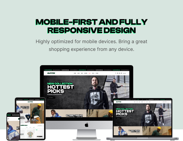 Mobile and fully responsive design