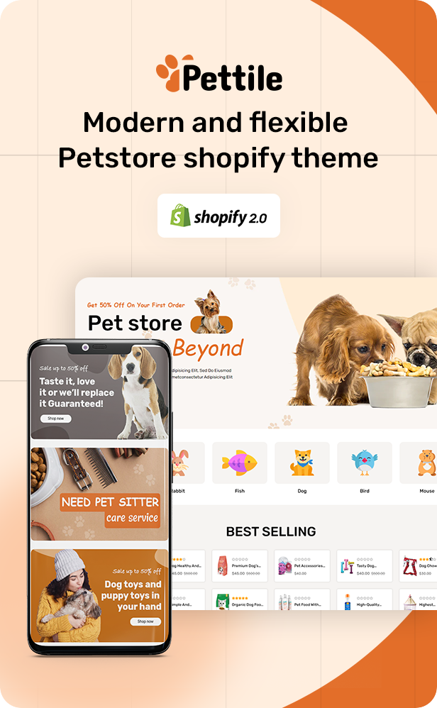 Shopify pet and pet food store