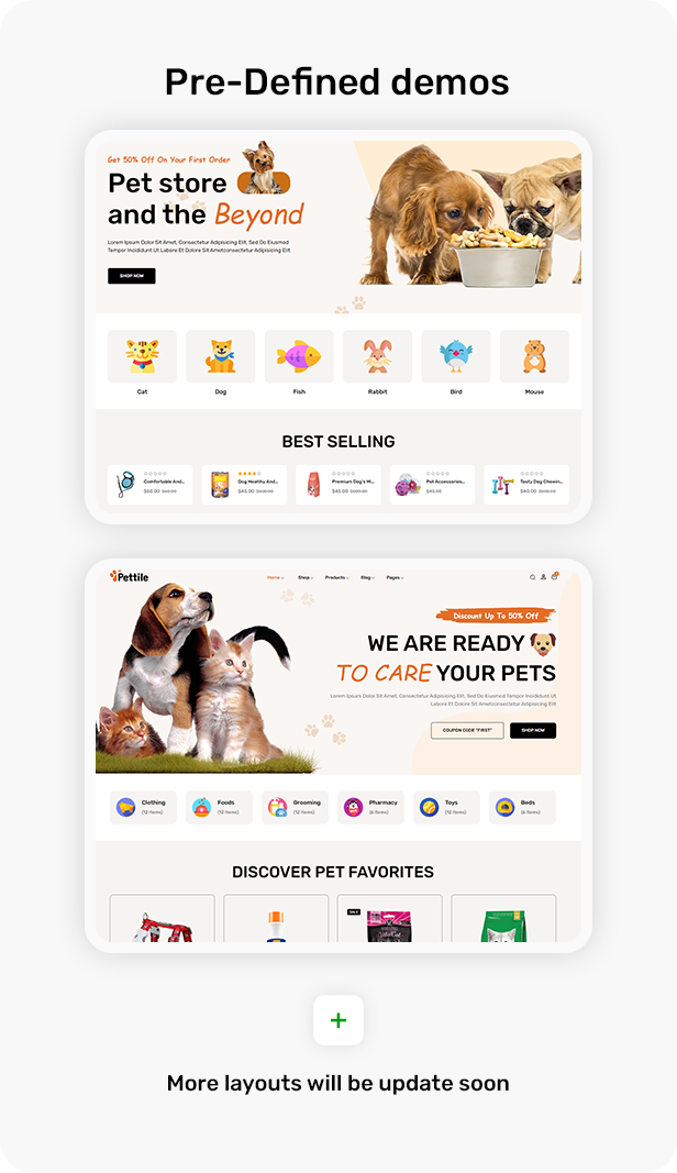Shopify pet and pet food store