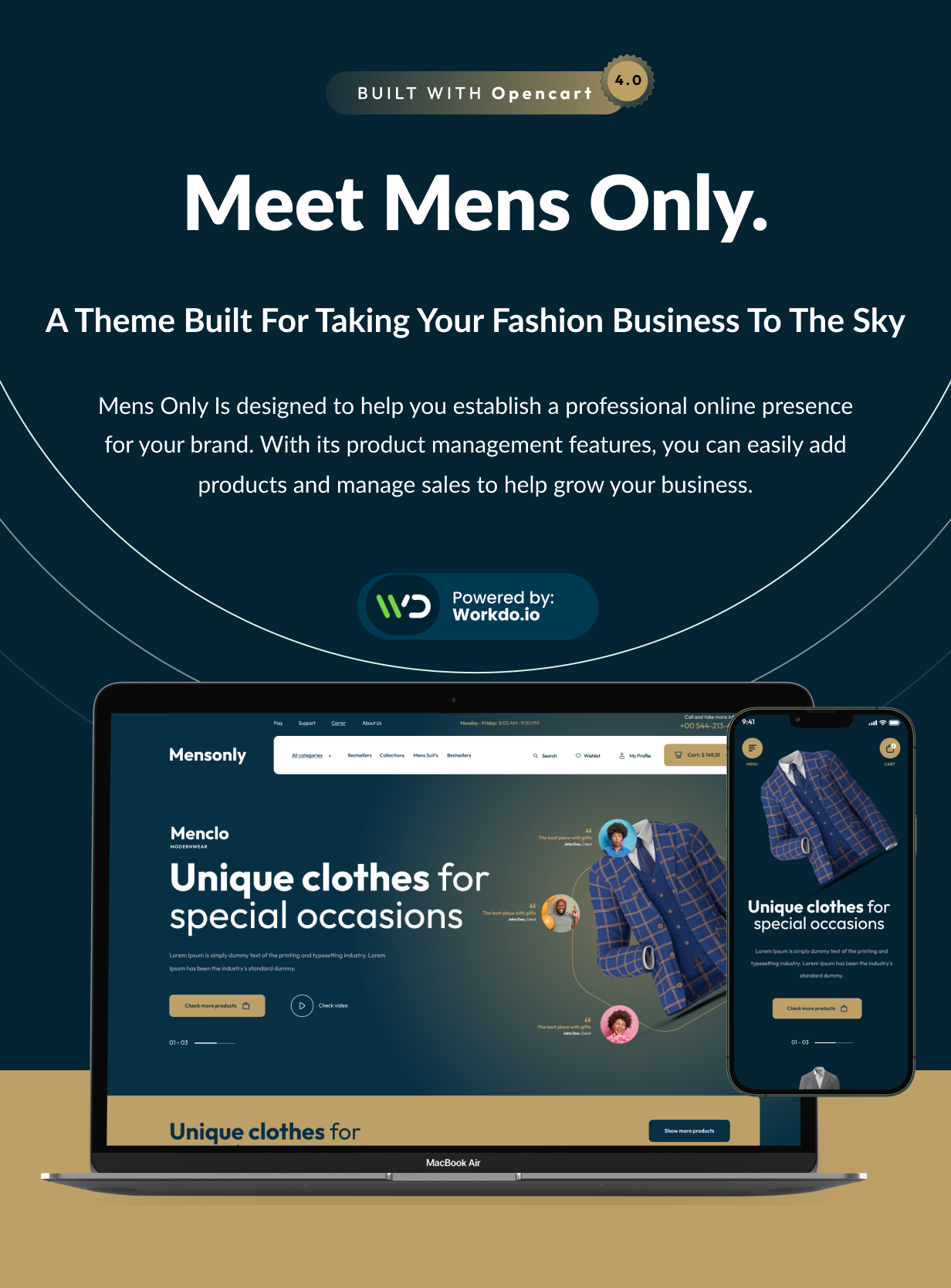 Mensonly - Opencart 4 - 4 clothing store template